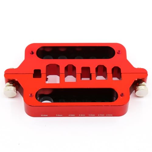 Aluminum Alloy RC Model RC Car Cable Connector Soldering Tool Holder Welding Tool RC Repair Tool Kit for XT60, XT90, T Plug, Mini T Plug (Red) - color: Red