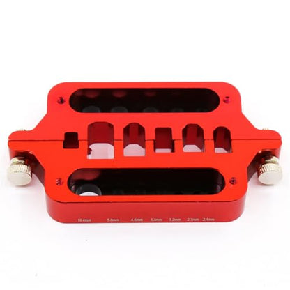 Aluminum Alloy RC Model RC Car Cable Connector Soldering Tool Holder Welding Tool RC Repair Tool Kit for XT60, XT90, T Plug, Mini T Plug (Red) - color: Red