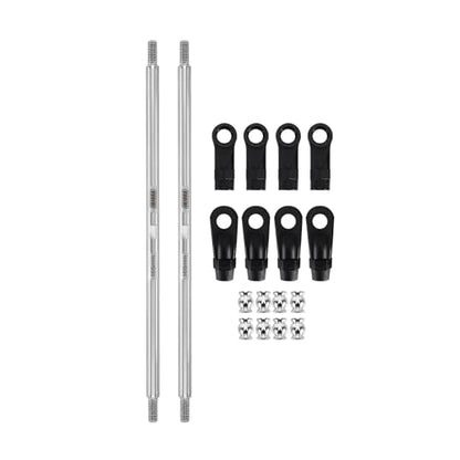 INJORA Stainless Steel Builders Links with Rod Ends for TRX4 SCX10 1/10 RC Crawler Car Upgrade(165mm) - size: 165mm
