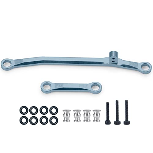 1/24th Aluminium Steering Rod Tie Links RC Upgrade Steering Linkage Set for Axial SCX24 AXI90081 Deadbolt AXI00001 AXI00002 AXI00005 AXI00006 Crawler Car (Titanium) - color: Titanium
