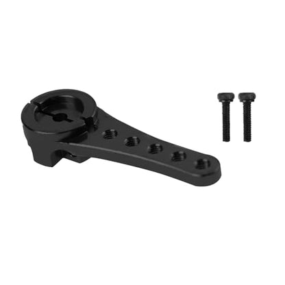 2Pcs Aluminum 25T Servo Horn Long Steering Servo Arm 46mm Length for DIY RC Car/Boat/AirplanesBoat Model Accessories with M2.5 Screws(Black)