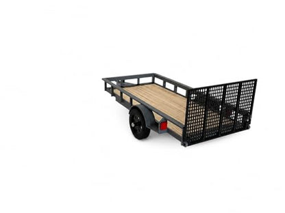 AM Scale 1/24-1/18 Utility Trailer, Compatible with axial SCX24, Traxxas TRX4M, Kyosho mini-z 4x4 (Grey) - color: Grey