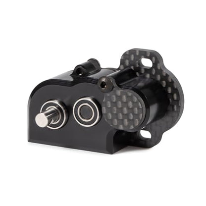 Tiny Portal Transmission 48P Gearbox with Slipper Pad for 1/10 LCG Chassis Cheater Rigs Capra AR45P CP44 Enduro Comp Fox Portal Axle Comp Builds (Black) - color: Black