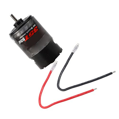 550 Brushed Motor High Performance RC Car Boat Motor with Ball Bearing Low Noise Design 12T 21T 29T 35T Options Metal Black 36mm Diameter (35T) - size: 35T