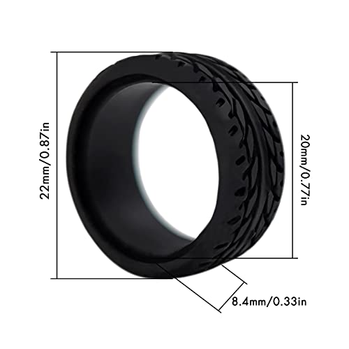 4Pcs 1/28 Rc Drift Car Tires, [2N+2W] High Grip Tires Simulated Tire Tread Racing Tyre for 1/28 Mosquito Cart MINI-Z MR03 IW04M AWD AMZ MINI-Q RC Car Upgrade Parts