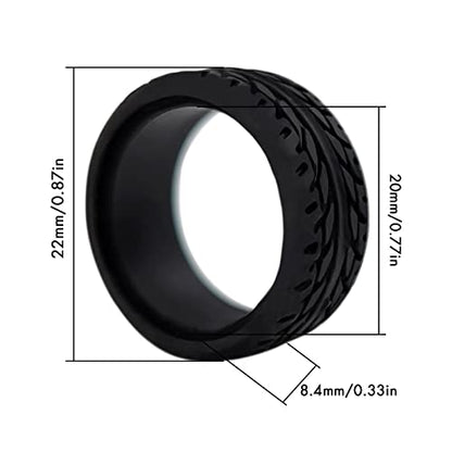 4Pcs 1/28 Rc Drift Car Tires, [2N+2W] High Grip Tires Simulated Tire Tread Racing Tyre for 1/28 Mosquito Cart MINI-Z MR03 IW04M AWD AMZ MINI-Q RC Car Upgrade Parts