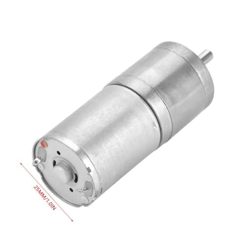 12V Mini DC Motor, 60RPM Micro Electric Gear Motor Metal Reversible High Torque Speed Reduction Shaft 25mm for PCB DIY RC Car Robot Model Drive Electric Drill Gear Box(60RPM) - size: 60RPM