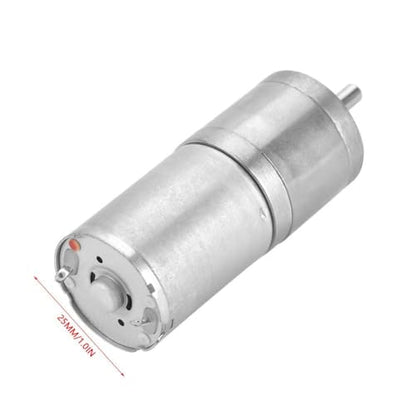 12V Mini DC Motor, 60RPM Micro Electric Gear Motor Metal Reversible High Torque Speed Reduction Shaft 25mm for PCB DIY RC Car Robot Model Drive Electric Drill Gear Box(60RPM) - size: 60RPM