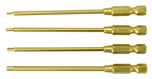 Apex RC Products 1.5, 2, 2.5 & 3mm Titanium Quick Change Allen Key Set #2739