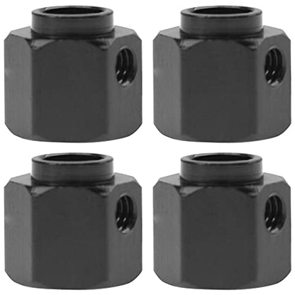 ShareGoo Aluminum RC 12mm Hex Extended Wheel Hex Hub Extension 10mm Offset Spacers Compatible with Traxxas TRX4 TRX6 1/10 RC Crawler (10mm, Black) - color: Black, size: 10mm