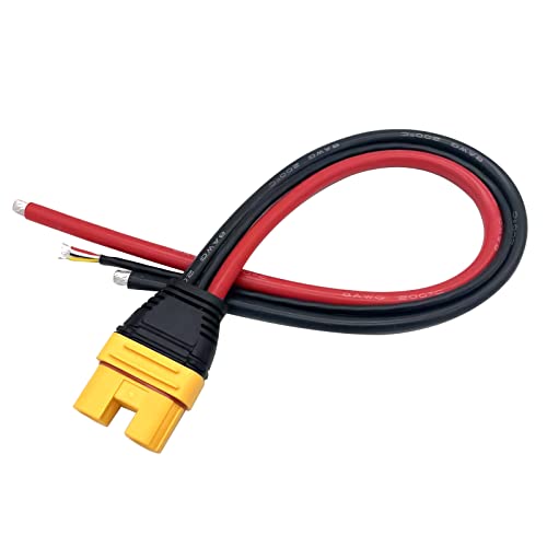 AS150U 70A Copper Plated Male/Female Plug Connector Resistance Adapter Cable for RC Racing Drone FPV Model Battery Cable Spare Part (AS150U Female Connector) - style: AS150U Female Connector