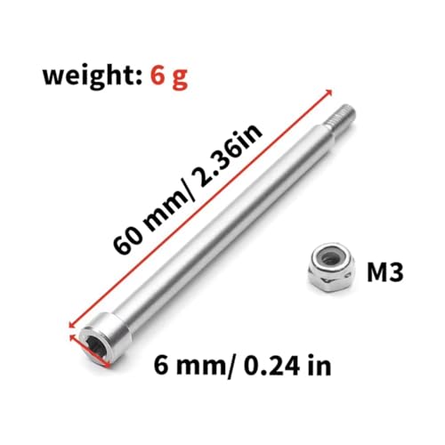 RC Car Upgrade Parts for Traxxas 1/5 rc Car Upgrades Parts Accessories 4Pcs Steel 4X56mm Threaded Hinge Pins A-arm M3 Nut 70510