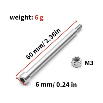RC Car Upgrade Parts for Traxxas 1/5 rc Car Upgrades Parts Accessories 4Pcs Steel 4X56mm Threaded Hinge Pins A-arm M3 Nut 70510