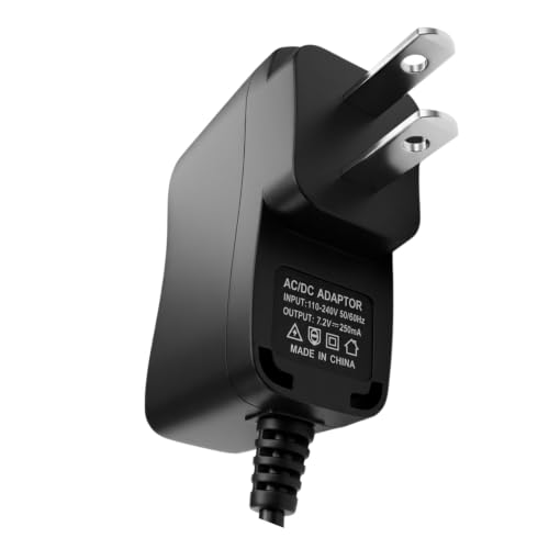 RC Battery Charger for 7.2V NiMH/NiCd Battery Packs, 250mA AC Plug Charger with SM2P Connector for RC Hobbies RC Cars RC Airplanes RC Truck 7.2V Charger