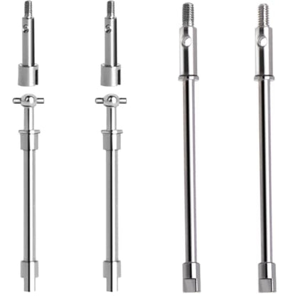 Axle Drive Shaft Front Rear CVD Set Steel Dogbone Axle Shaft for SCX24 Gladiator JLU Bronco C10 Deadbolt Plastic Axles Replacement(Front Rear)