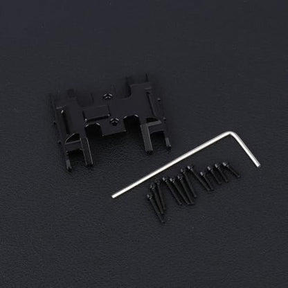 SCX24 Skid Plate Transmission Mount Chassis Heavy Counterweight Gearbox Mount for Axial SCX24 Upgrade Parts 1/24 RC Crawler - color: Black