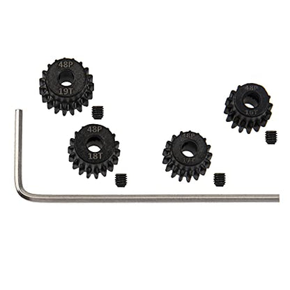 ShareGoo 48P Pinion Gear Set 16T 17T 18T 19T 3.175mm RC Motor Gear Compatible with Traxxas Redcat Tamiya Losi Arrma Axial SCX10 1/10 RC Crawler Car