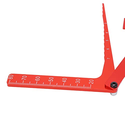 FILFEEL RC Aluminum Caliper Wheel Height and Camber Angle Measurement Tool Universal Red (Red) - color: Red