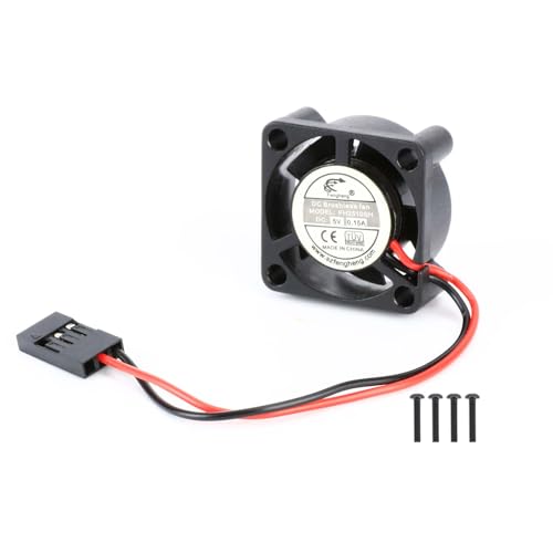 RCAWD 25 * 25 mm RC Motor Cooling Fan Heatsink eg for ARRMA Typhon Granite Mojave Grom & Hobby RC Model