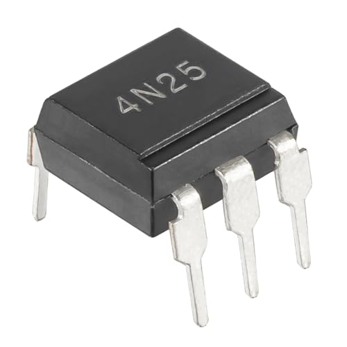 4N25 Optocoupler DIP-6 4N25VM 4N25SR2M High Speed Logic Output Optocouplers Transistor 6-Pin (Pack of 10pcs) - style: 4N25