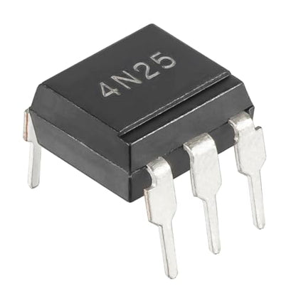 4N25 Optocoupler DIP-6 4N25VM 4N25SR2M High Speed Logic Output Optocouplers Transistor 6-Pin (Pack of 10pcs) - style: 4N25