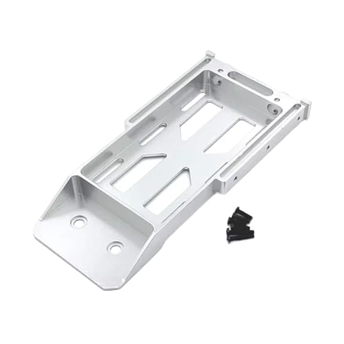 for MN128 MN86 MN86S MN86K MN86KS 1/12 Metal Battery Tray Rear Bumper Mount RC Crawler Car Upgrade Parts Accessories RC Vehicles Parts(Silver) - color: Silver