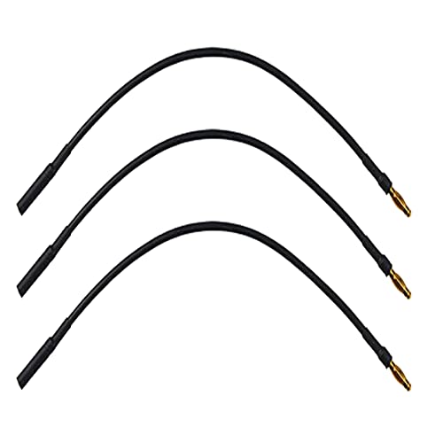 skrnrhrery Banana Gold Bullet Connector Extension Cable, 3.5mm Banana Plug Male Female Cable for RC Brushless Motor ESC Extension Cable RC Auto Boat Parts (16AWG Wire 10CM 3 Pieces) - size: 16AWG wire 10CM 3 pieces