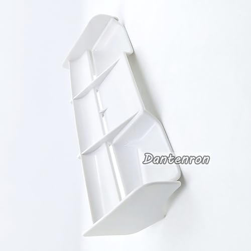 1/8 RC Car Force Rear Spoiler High Down Force Body Wing Tail Compatible with 1:8 Scale RC Off Road Short Course Truck Buggy Racing Car (White) - color: White