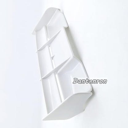 1/8 RC Car Force Rear Spoiler High Down Force Body Wing Tail Compatible with 1:8 Scale RC Off Road Short Course Truck Buggy Racing Car (White) - color: White