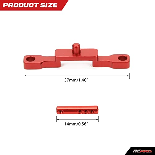 RCAWD SCX24 Upgrades Body Post Front for Axial, Body Mount Aluminum Parts for AXI00002 Red - color: Red
