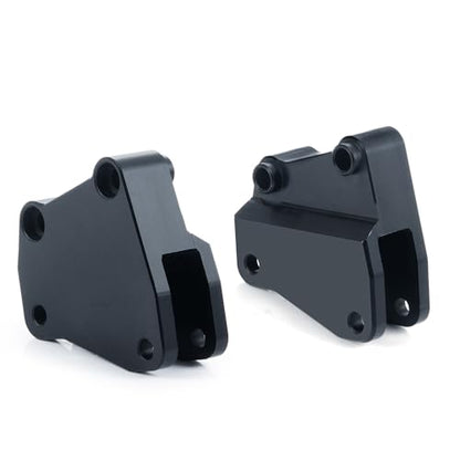 2PCS Aluminum Front Upper Shock Tower Mount for Axial RBX10 Ryft AXI03005 1/10 RC Crawler Car Upgrade Replacement Parts, Black