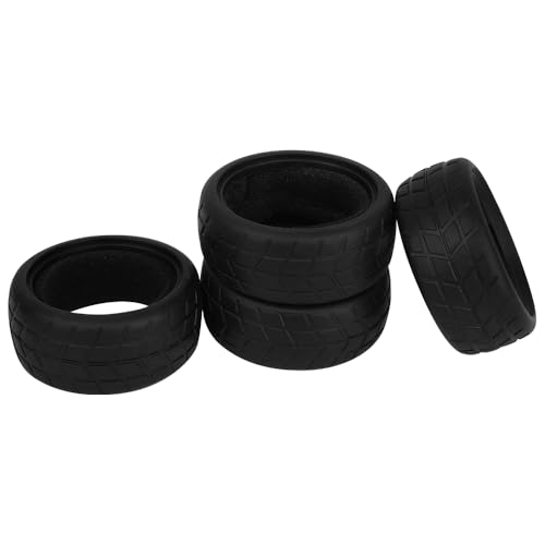 4pcs RC 1/10 On Road Slick Tire Rubber Tyre Fit for 1:10 Touring Drift Car HSP Tamiya HPI Kyosho Flating Car (2.6"x1.06"(66mm*27mm)) - size: 2.6"x1.06"(66mm*27mm)