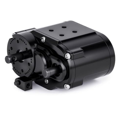 Dual Speed Transfer Case Gearbox Transmission Box for Axial SCX10 RC4WD D90 1/10 RC Crawler Car Upgrade Parts (Black) - color: Black