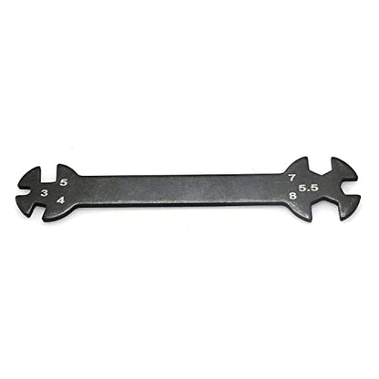 RLECS RC Car Multi-Function Tool - 6 in 1 Special Wrench 3/4/5/5.5/7/8MM for Turnbuckles & Nuts