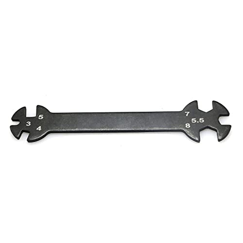 RLECS RC Car Multi-Function Tool - 6 in 1 Special Wrench 3/4/5/5.5/7/8MM for Turnbuckles & Nuts