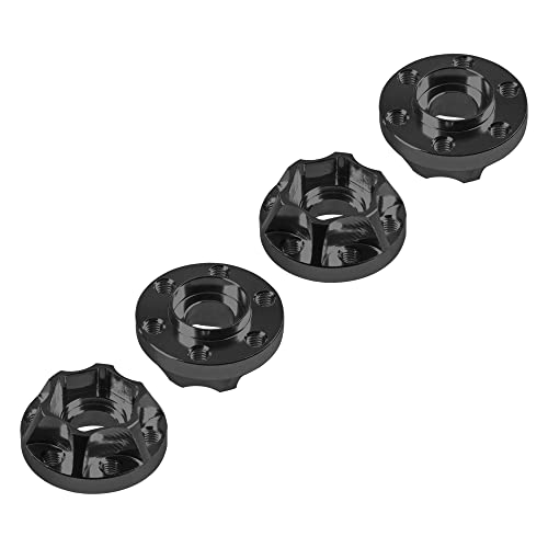 Metal RC 12mm Wheel Hex Hub Extension Combiner Compatible with 1.9/2.2inch Wheel Rim Axial SCX10 Traxxas TRX4 D90 1/10 RC Crawler (9mm, Black) - color: Black, size: 9mm