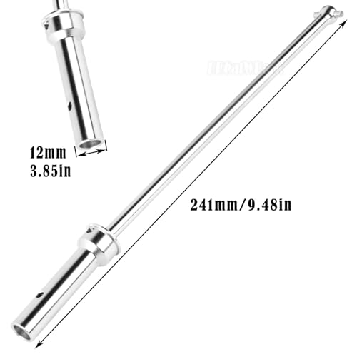 RC Drive Shaft Axles Upgrades Part for 1/5 Kraton 8S BLX,Outcast 8S BLX,#45 Steel 4PCS Front Rear Driveshaft CVD Hop-up,Silver