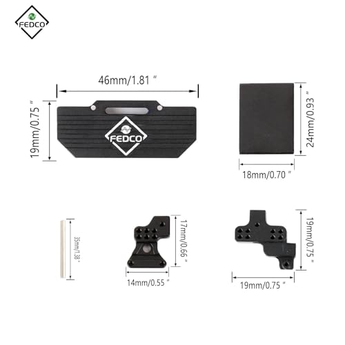SCX24 Side Plate Rock Sliders ESC Battery Tray with Shock Mount Shock Tower ESC Mount Chassis Post SCX24 Chassis Upgrade Parts for Axial SCX24 LCG Chassis Upgrades 1/24 RC Crawler