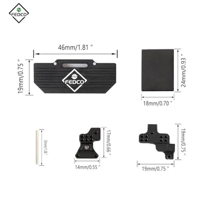 SCX24 Side Plate Rock Sliders ESC Battery Tray with Shock Mount Shock Tower ESC Mount Chassis Post SCX24 Chassis Upgrade Parts for Axial SCX24 LCG Chassis Upgrades 1/24 RC Crawler