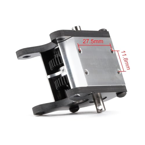 Ultralight Dual Motor Transmission Dig Overdrive Gearbox with Slipper Pad for 1/10 RC Crawler Sporty Cheater Rigs (Silver) - color: Silver