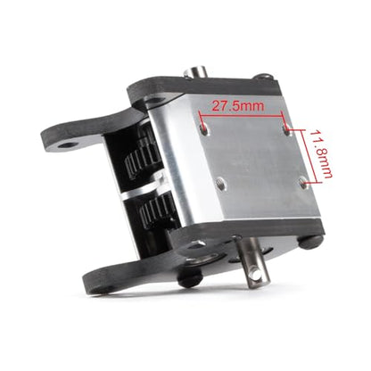 Ultralight Dual Motor Transmission Dig Overdrive Gearbox with Slipper Pad for 1/10 RC Crawler Sporty Cheater Rigs (Silver) - color: Silver