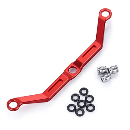 RCLIONS Aluminum Steering Link for 1/18th TRX4M RC Crawler Car Upgrades (Red) - color: Red