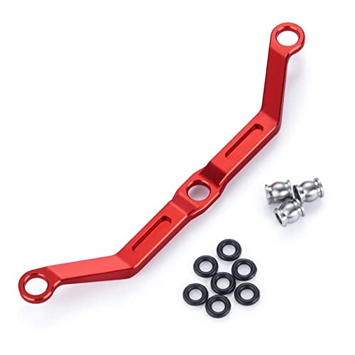 Aluminum Steering Link for 1/18th TRX4M RC Crawler Car Upgrades (Red) - color: Red