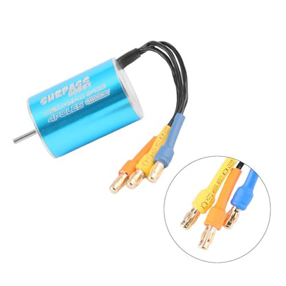 Surpass Hobby 2435 4800KV Motor 25A ESC Combo for 1/16 1/18 RC Truck | Complete power upgrade combo for 1/16 1/18 RC Truck LaTrax Teton Desert Prerunner Rally SST Wltoys A959 - color: Blue