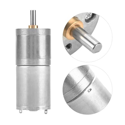 12V Mini DC Motor, 500RPM Micro Electric Gear Motor Metal Reversible High Torque Speed Reduction Shaft 25mm for PCB DIY RC Car Robot Model Drive Electric Drill Gear Box(500RPM) - size: 500RPM