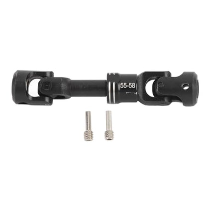 Drfeify RC Drive Shaft, Durable Metal Construction Includes Screws Crawler Drive Shaft 55-58MM for 1/10 Scale RC Cars Off-Road Rock Crawling Enthusiasts - size: 55-58MM
