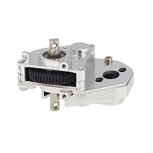 DKKY SCX24 Transmission Complete Gearbox for Axial SCX24 Bronco C10 JLU Gladiator Deadbolt 1/24 RC Crawler Upgrade Parts (Silver) - color: Silver