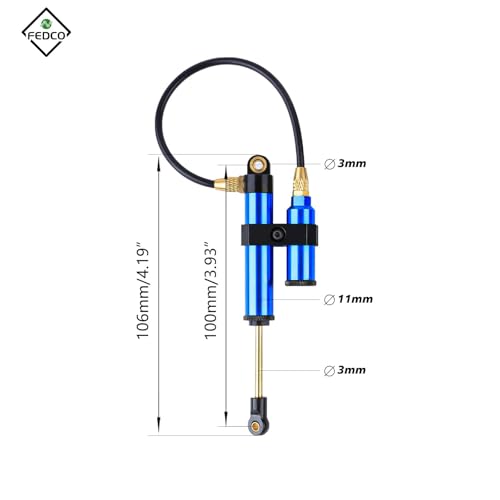 SCX10 Shocks 100MM Negative Pressure Shocks Oil-Filled Aluminum Shock Absorber For RedCat Everest Gen7 SCX10 III Pro Upgrade Parts 1/10 RC Crawler