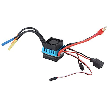 RC Waterproof 45A 4 Poles Sensorless Brushless ESC Speed Controller for 1/10 RC Car, Splash - Proof Electronic Speed Control with Overheat and Low Voltage Protection