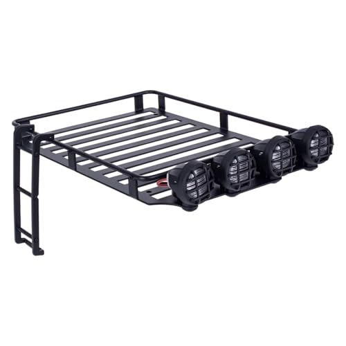 for TRX4M for Bronco for Defender for Cherokee 1/18 Body 155mm Wheelbase ABS Hard Top RC Crawler Modification Parts RC Car Toys Parts(Roof Rack) - size: Roof Rack